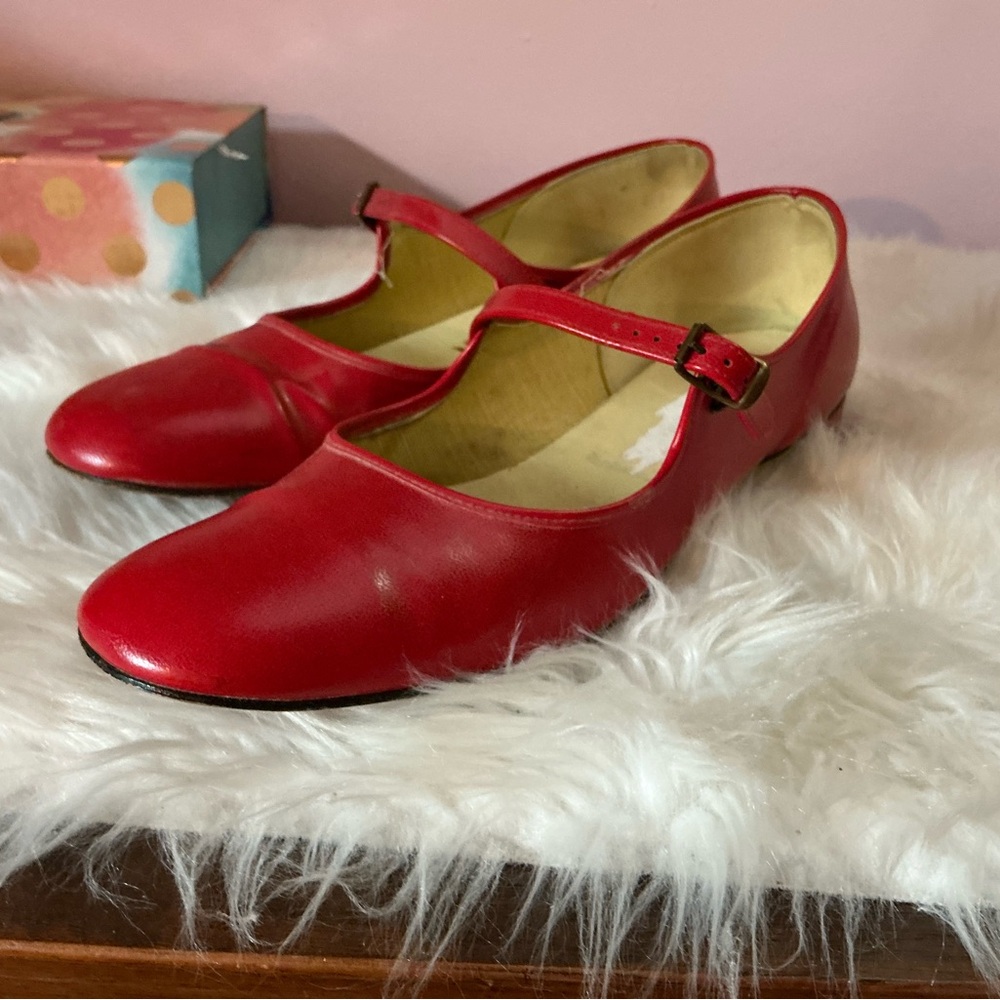 Vintage Red Mary Jane Women's Shoes